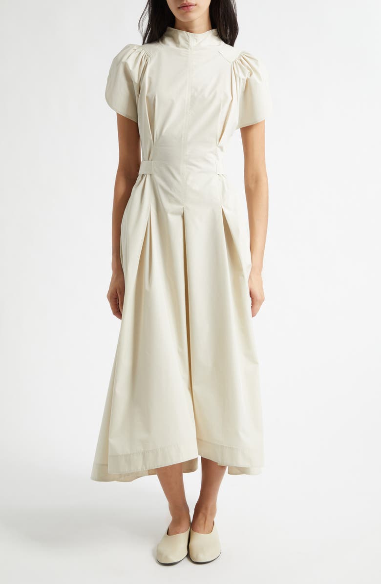 3.1 Phillip Lim Puff Sleeve Midi Dress, Main, color, Stone
