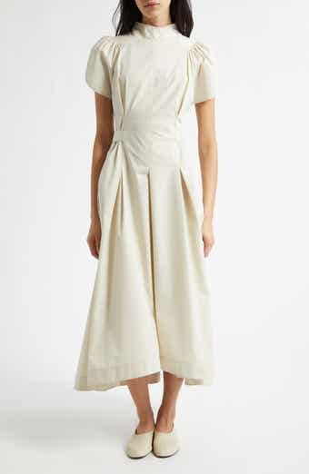 Puff Sleeve Midi Dress