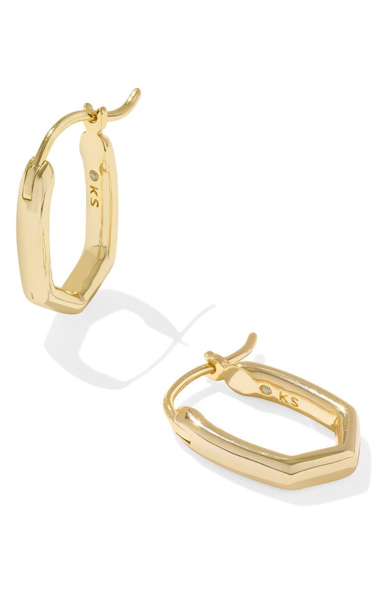 Kendra Scott Mini Elisa Abbie Convertible Huggie Hoop Earrings, Alternate, color, Gold Pink Mix