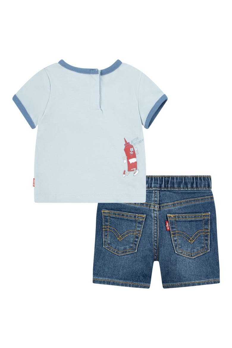 Cookout Ringer T-Shirt & Shorts Set, Alternate, color, NIAGRA