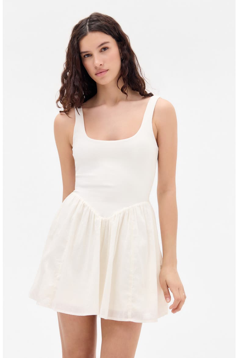 Daphne Fit & Flare Minidress, Alternate, color, WHITE