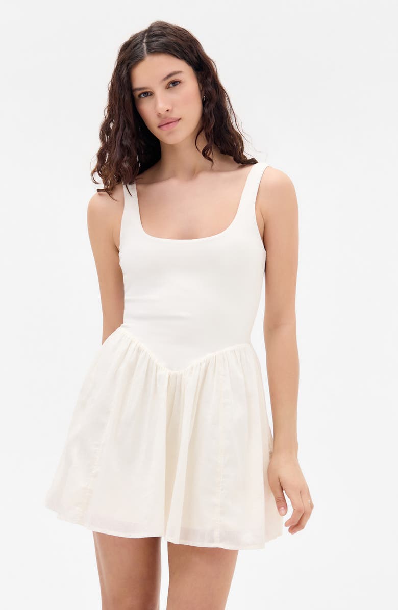 BDG Urban Outfitters Daphne Fit & Flare Minidress, Alternate, color, White