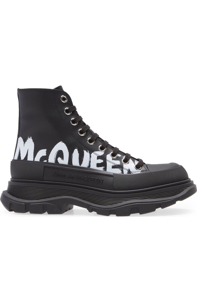 McQueen Tread Slick Graffiti High Top Sneaker, Alternate, color,