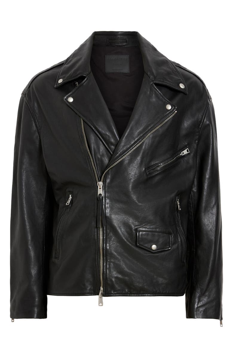 AllSaints Bradford Leather Biker Jacket, Alternate, color, 