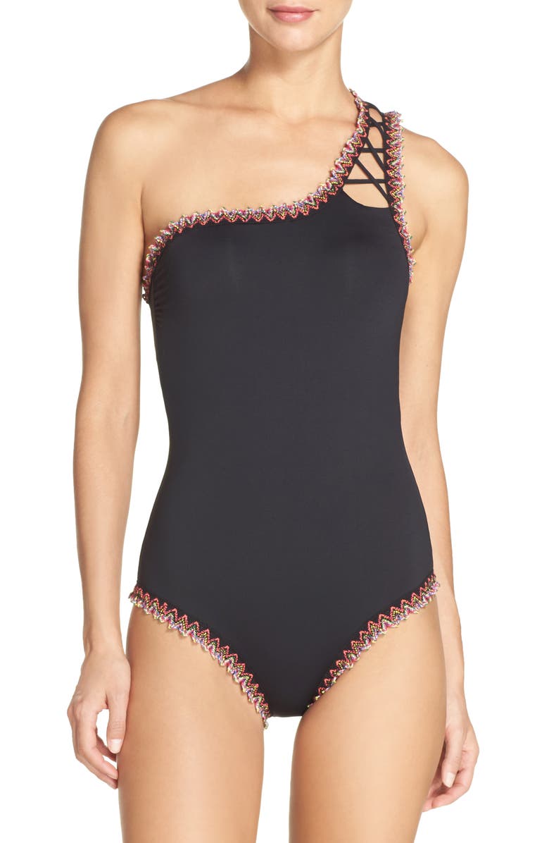 Becca Mardi Gras One-Piece Swimsuit, Main, color,