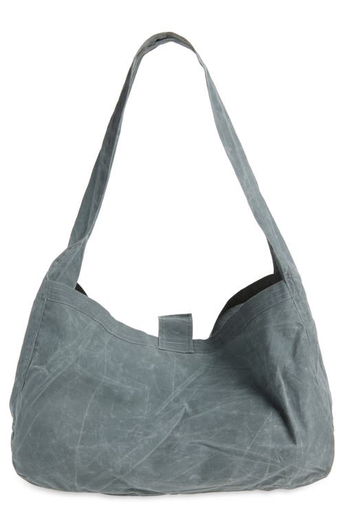 Sc103 Cocoon Sac Waxed Cotton Shoulder Bag In White