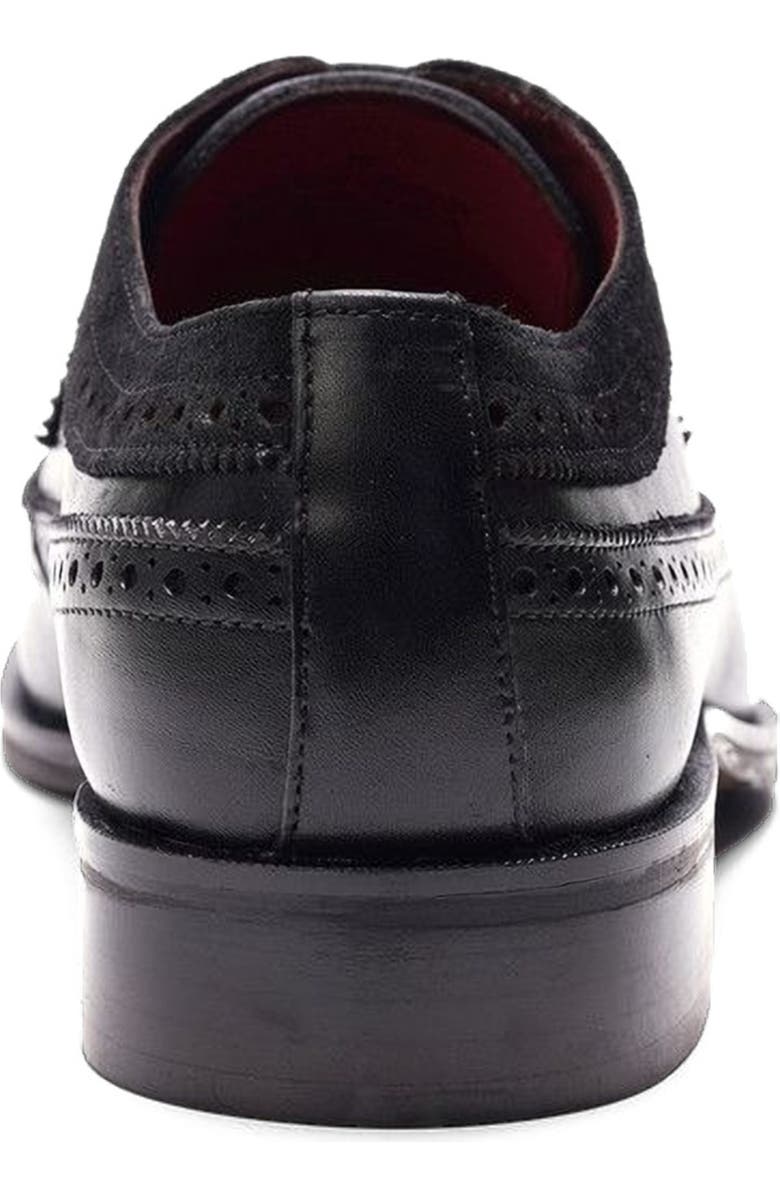 CARLOS SANTANA Felix Wingtip, Alternate, color, Black Leather