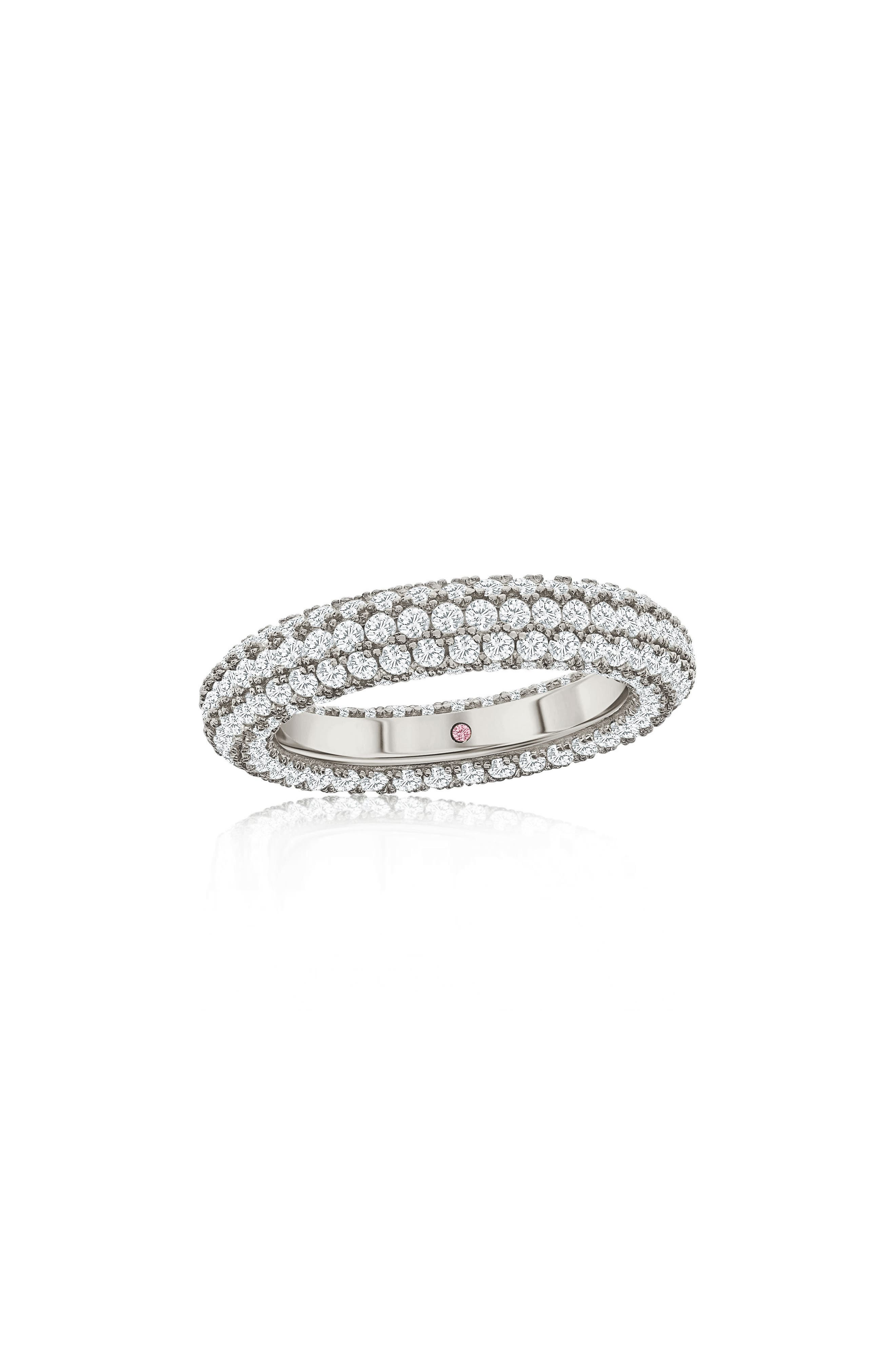 SUZY LEVIAN Pavé Cubic Zirconia Round Eternity Band Ring