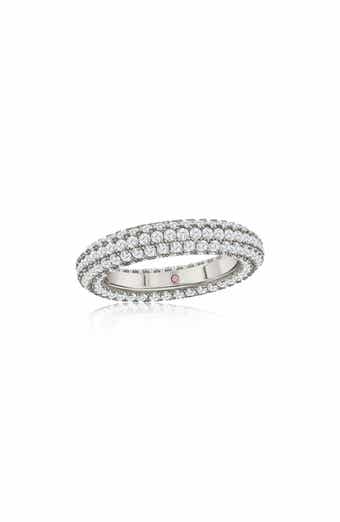 Pavé Cubic Zirconia Round Eternity Band Ring