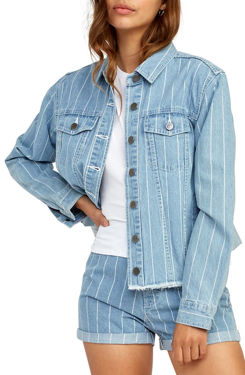 RVCA Pause It Denim Jacket, Main, color,