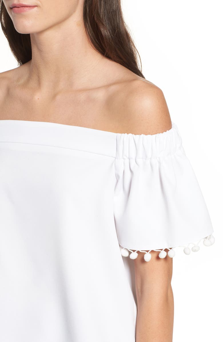 Willow & Clay Pompom Off the Shoulder Top, Alternate, color,