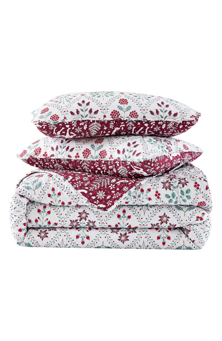 SOUTHSHORE FINE LINENS Holiday Harmony Oversize Quilt Set, Main, color, Holiday Harmony