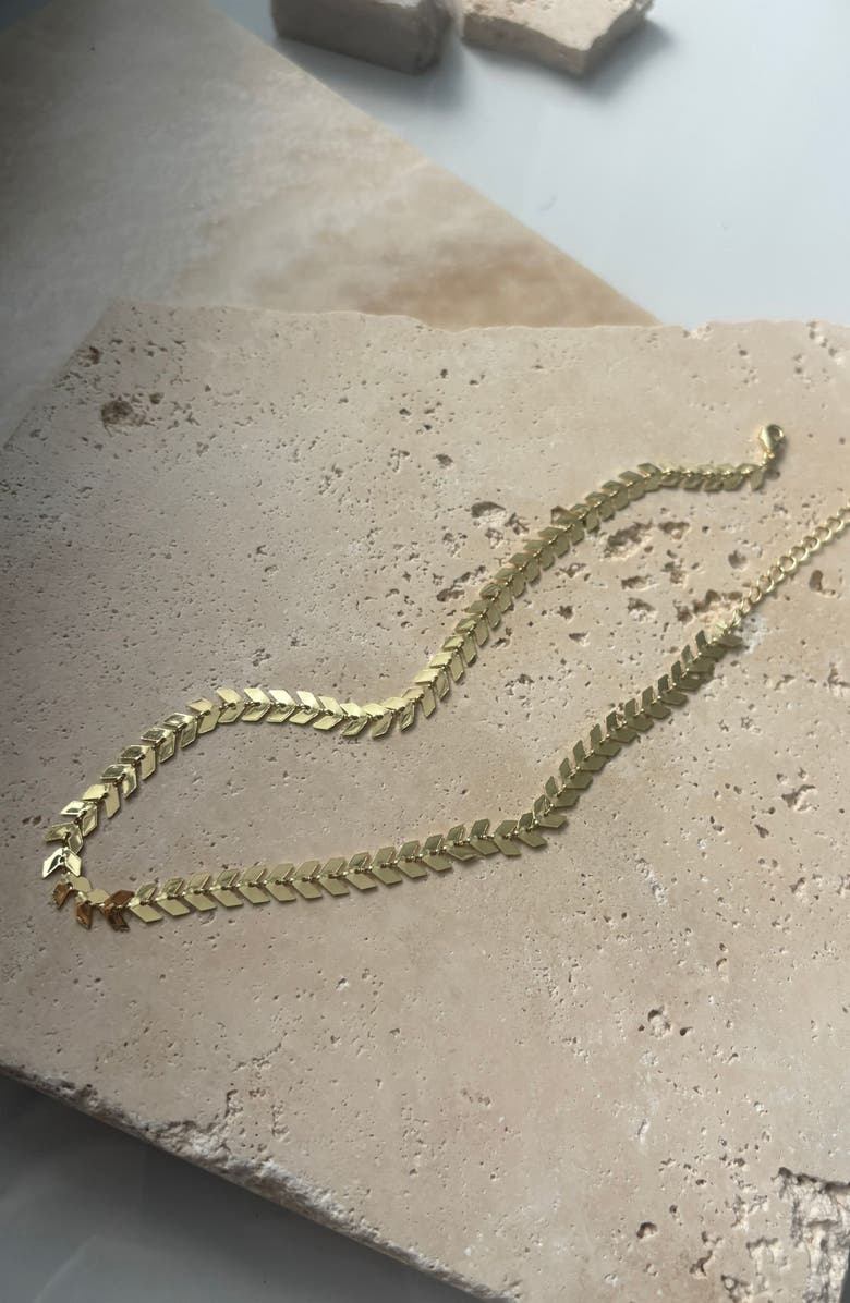 Adornia Fishtail Chain Necklace, Alternate, color, Gold