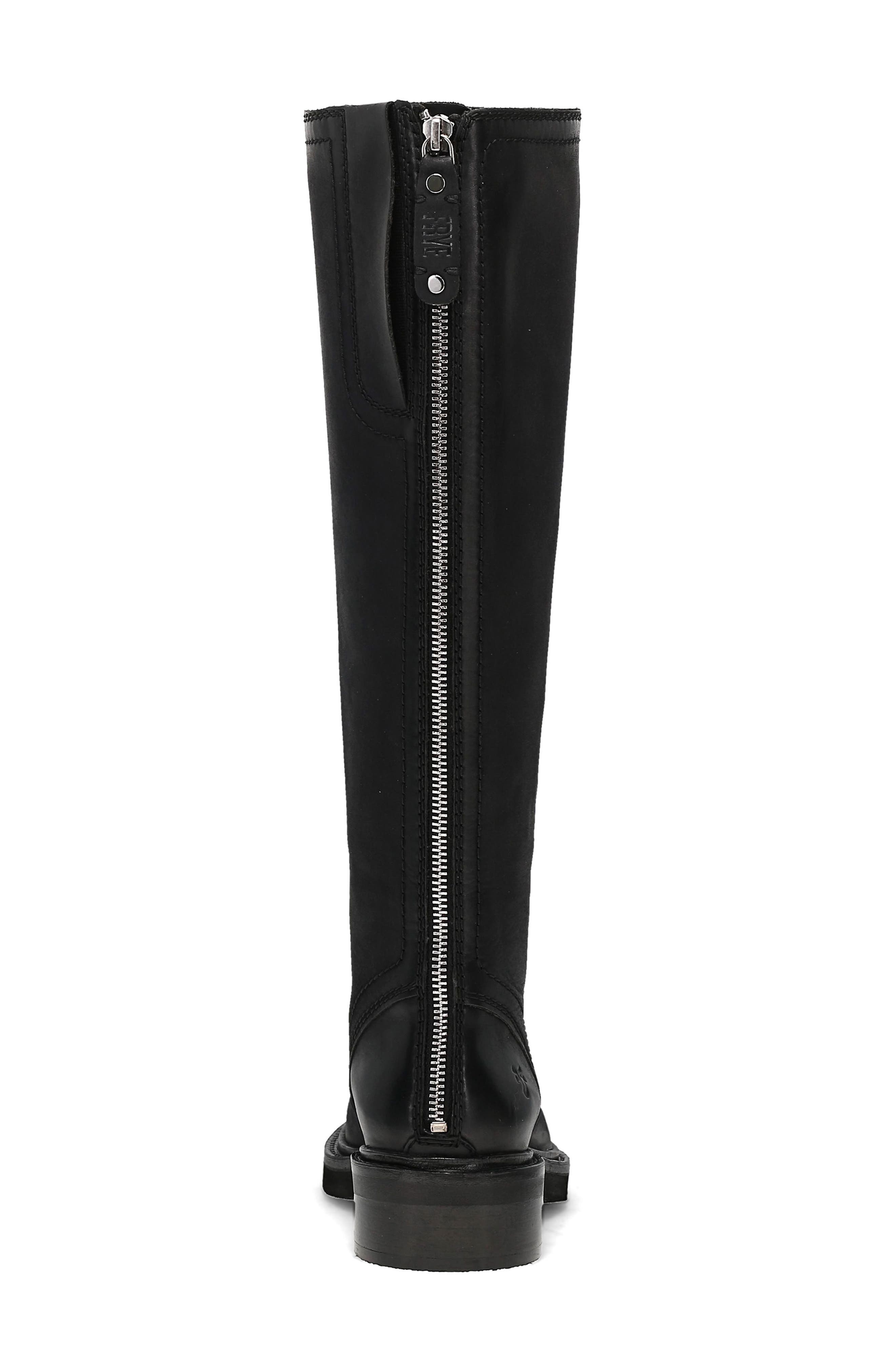 Phoebe Leather Tall Boot, Alternate, color, BLACK