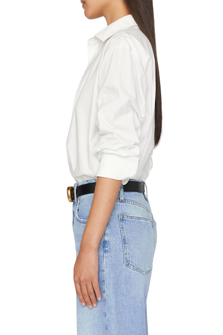 The Oversize Organic Cotton Button-Up Shirt, Alternate, color, BLANC