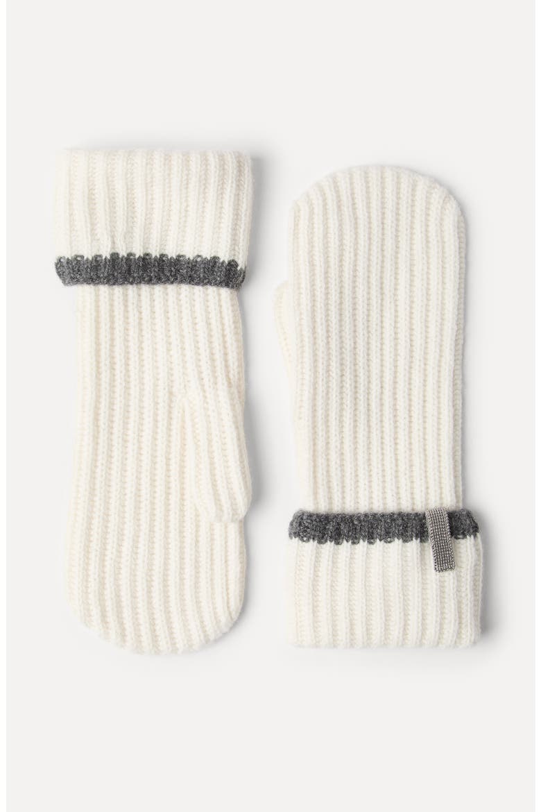 Knit mittens with monili, Alternate, color, Panama