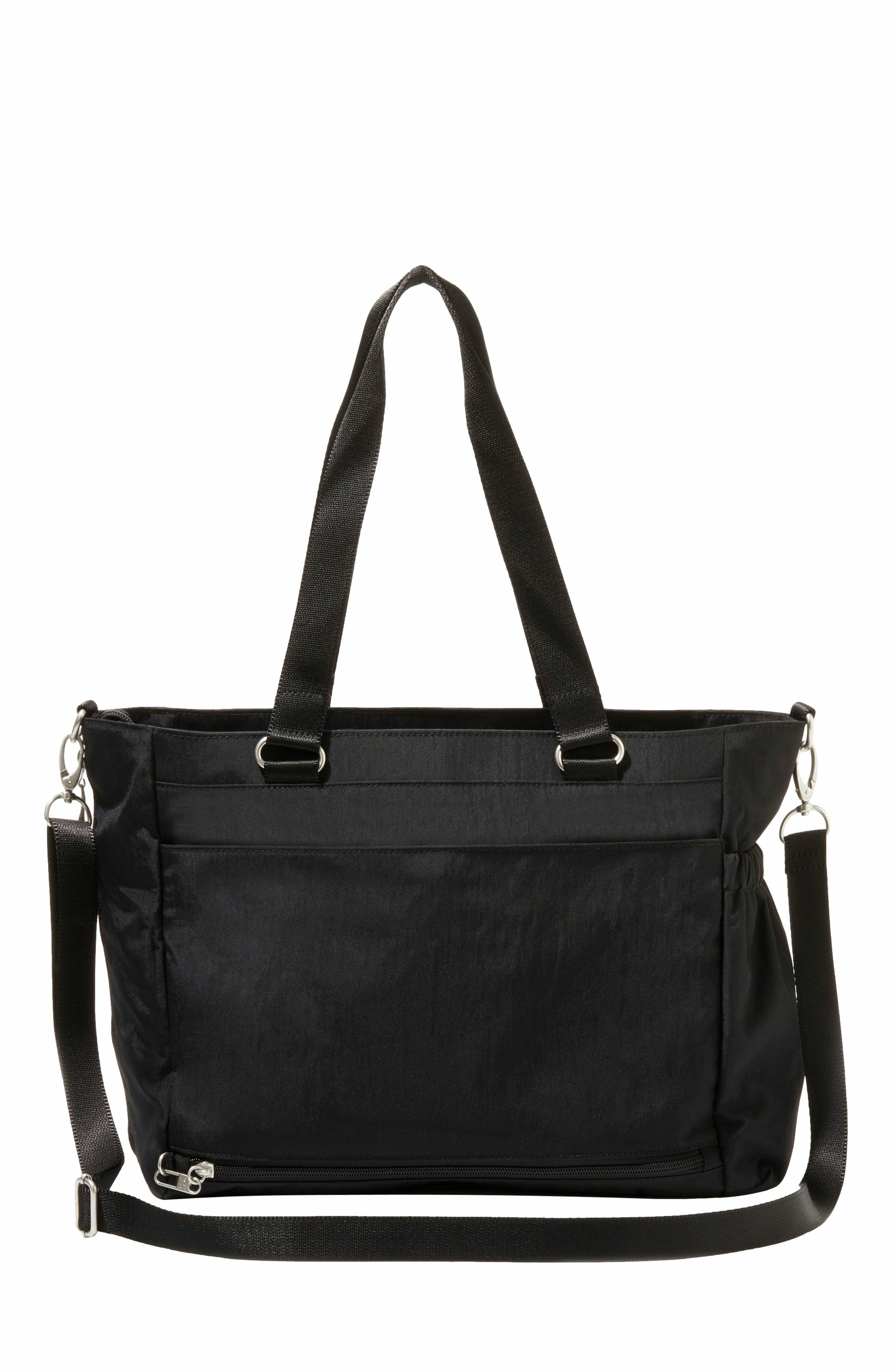 BAGGALLINI Modern Laptop Tote Crossbody Bag, Alternate, color, Black
