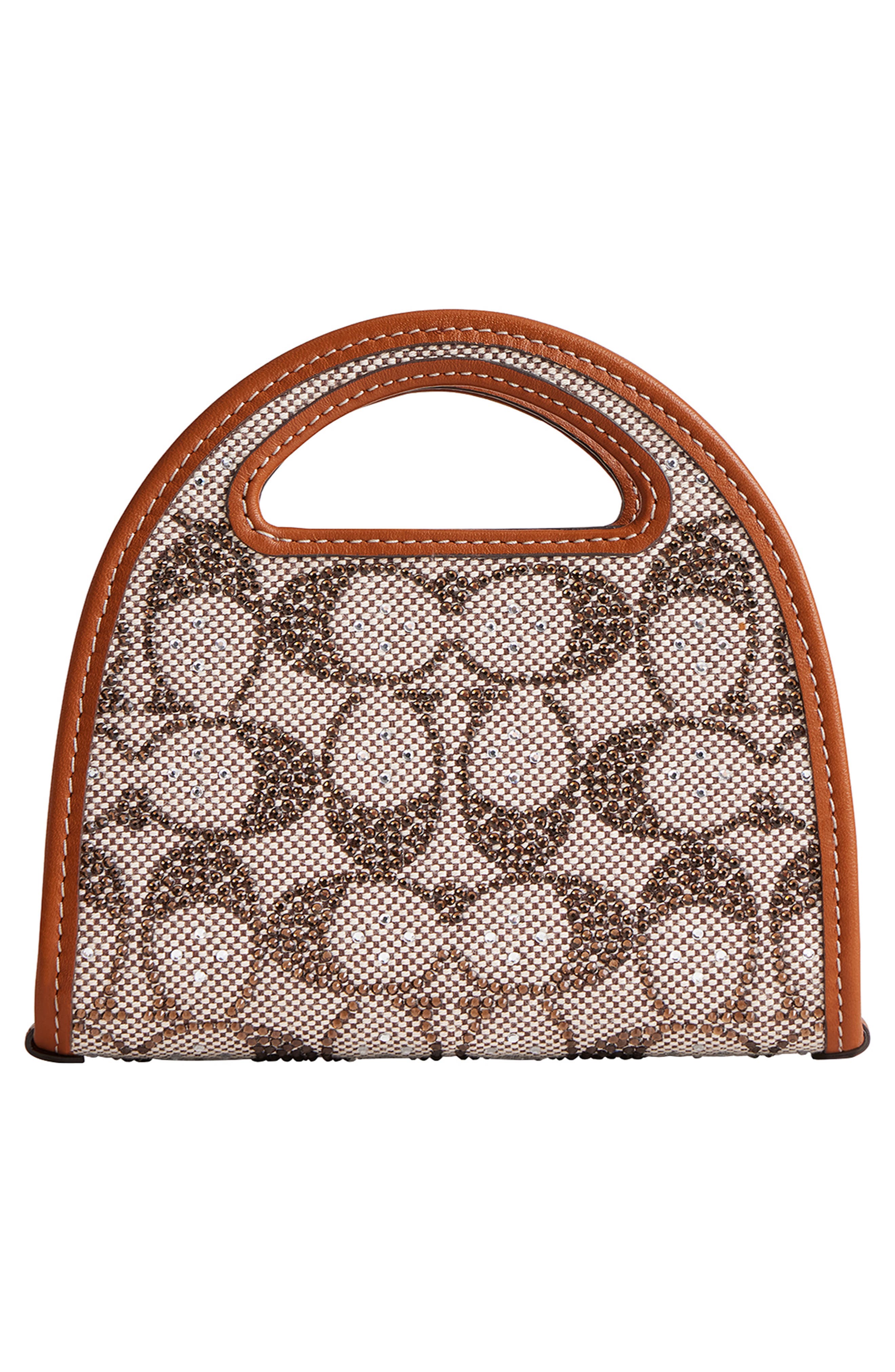 COACH Crystal Signature Jacquard Top Handle Card Holder, Alternate, color, 
