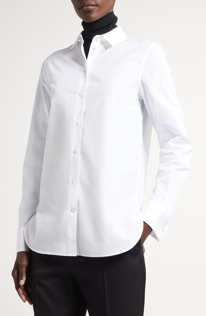 The Row Metis Cotton Button-Up Shirt, Alternate, color,