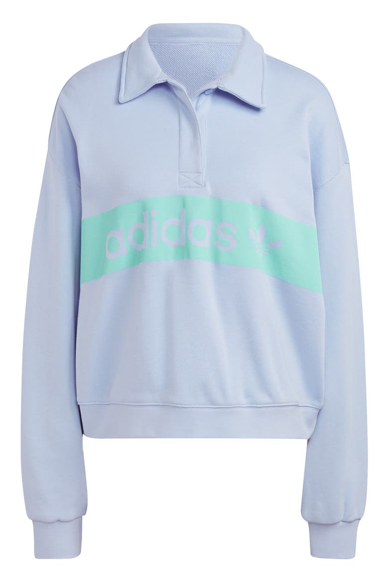 Originals Polo Collar Graphic Sweatshirt, Alternate, color, BLUE DAWN