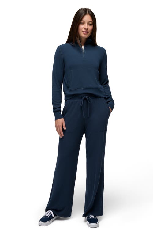 Prana Willow West Wide Leg Drawstring Pants In Blue