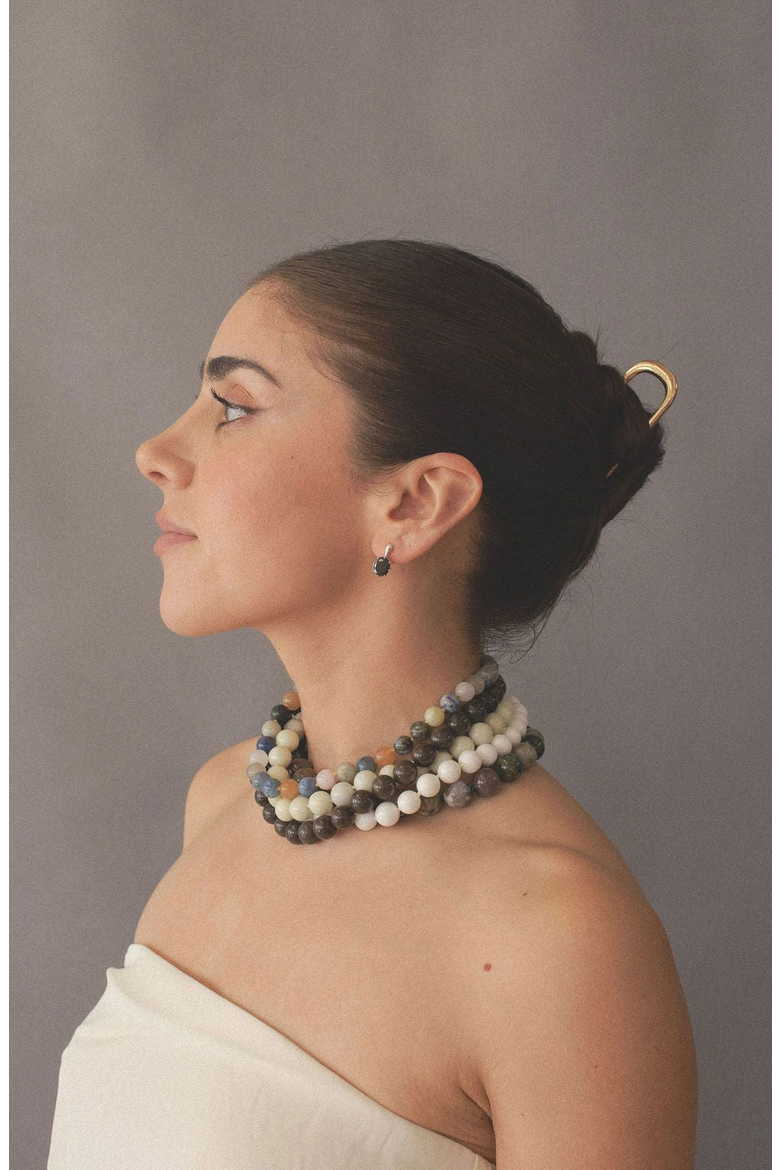 Mello Stone Necklace, Alternate, color, Pistachio