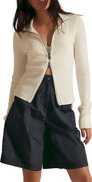 Free People Brunch GIrl Zip Cardigan