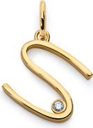 Monica Vinader Lab Grown Diamond Initial Pendant