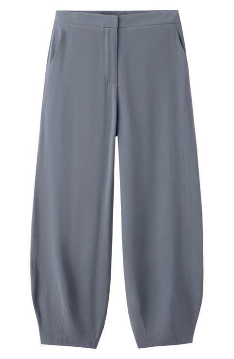 Modal Blend High Rise Balloon Hem Pants