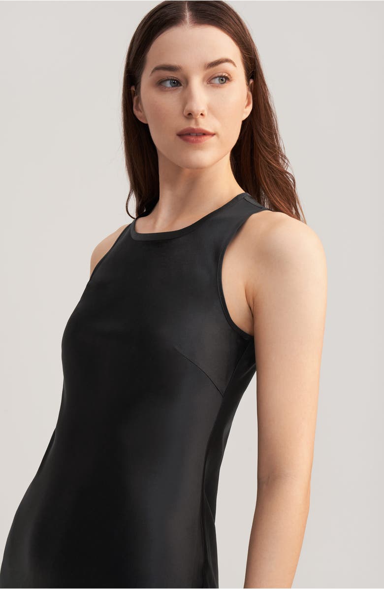 Lilysilk Slouchy Chic Bias Silk Dress, Alternate, color, Black