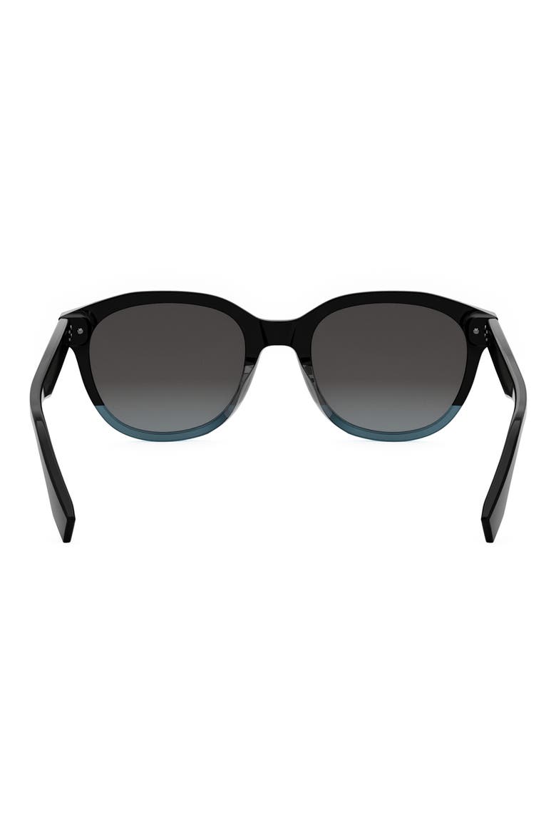'Fendi Essential 52mm Rectangular Sunglasses, Alternate, color, BLACK/ OTHER / SMOKE