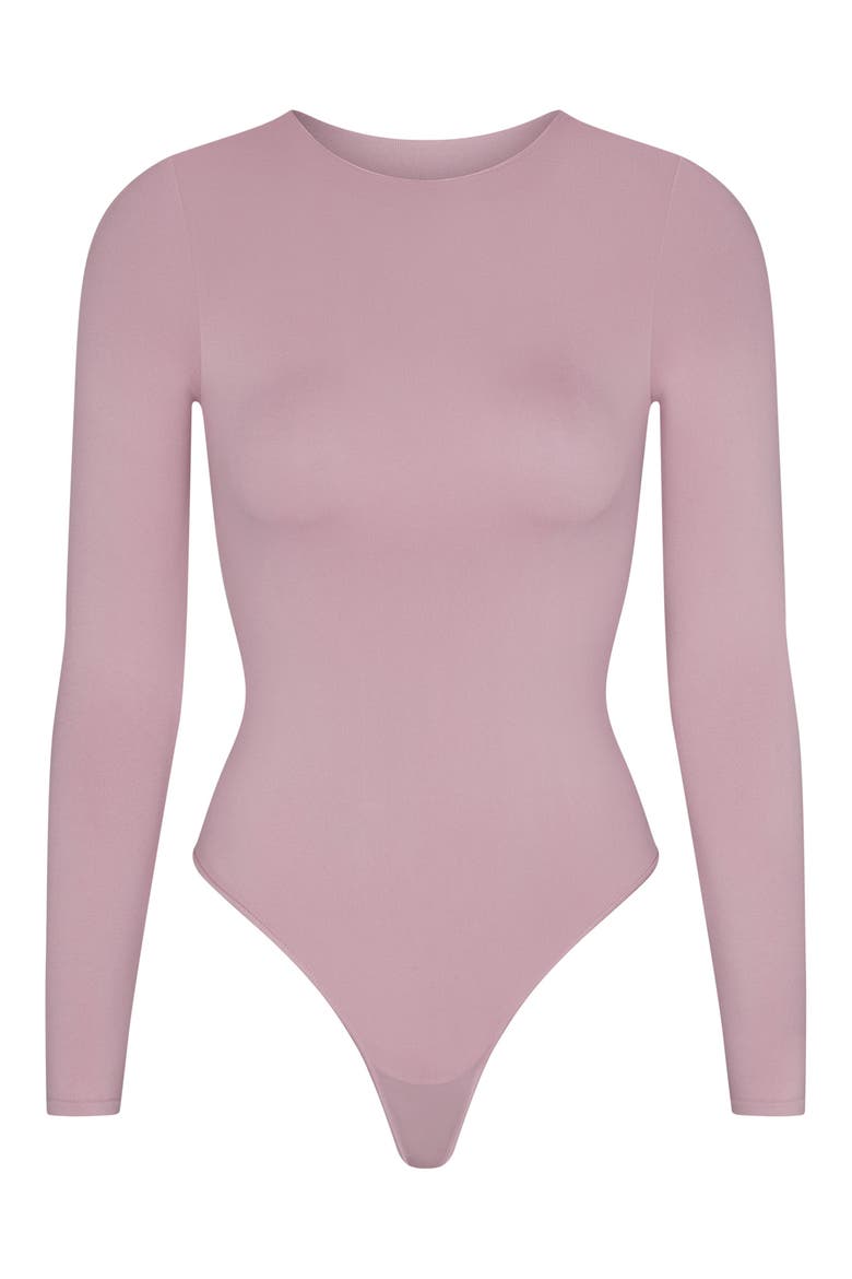 Essential Bodysuits Crewneck Long Sleeve Bodysuit, Alternate, color, DUSK