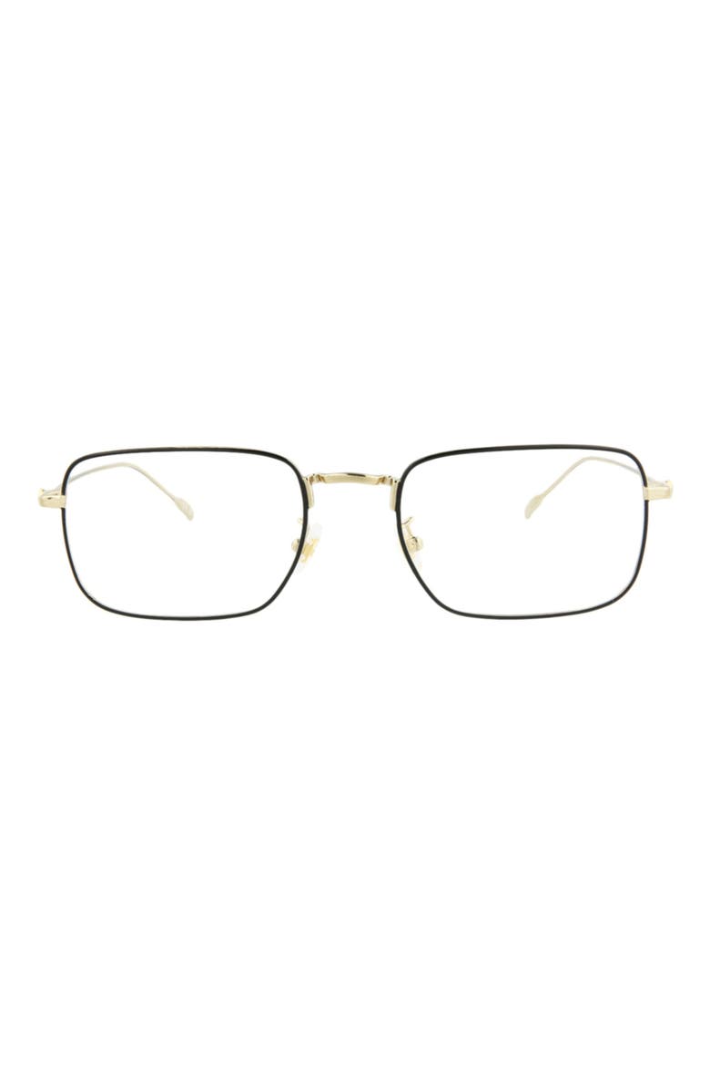 56mm Square Optical Glasses, Main, color, GOLD TRANSPARENT