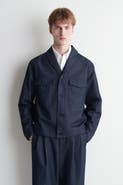 COS Shawl-collar Denim-effect Shirt Jacket