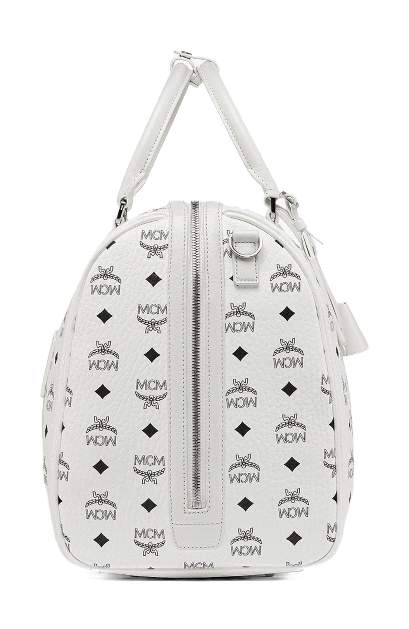 MCM Ottomar Weekender Bag in Visetos, Alternate, color, 