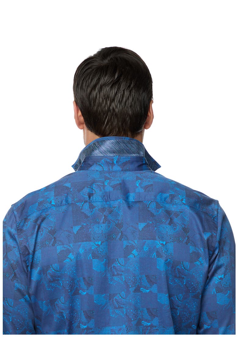 Tourneau Classic Fit Check Cotton Button-Up Shirt, Alternate, color, SAPPHIRE