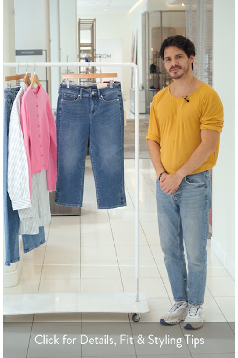 Marilyn High Waist Button Detail Capri Jeans video