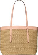 Kate Spade New York large do it all straw & leather tote