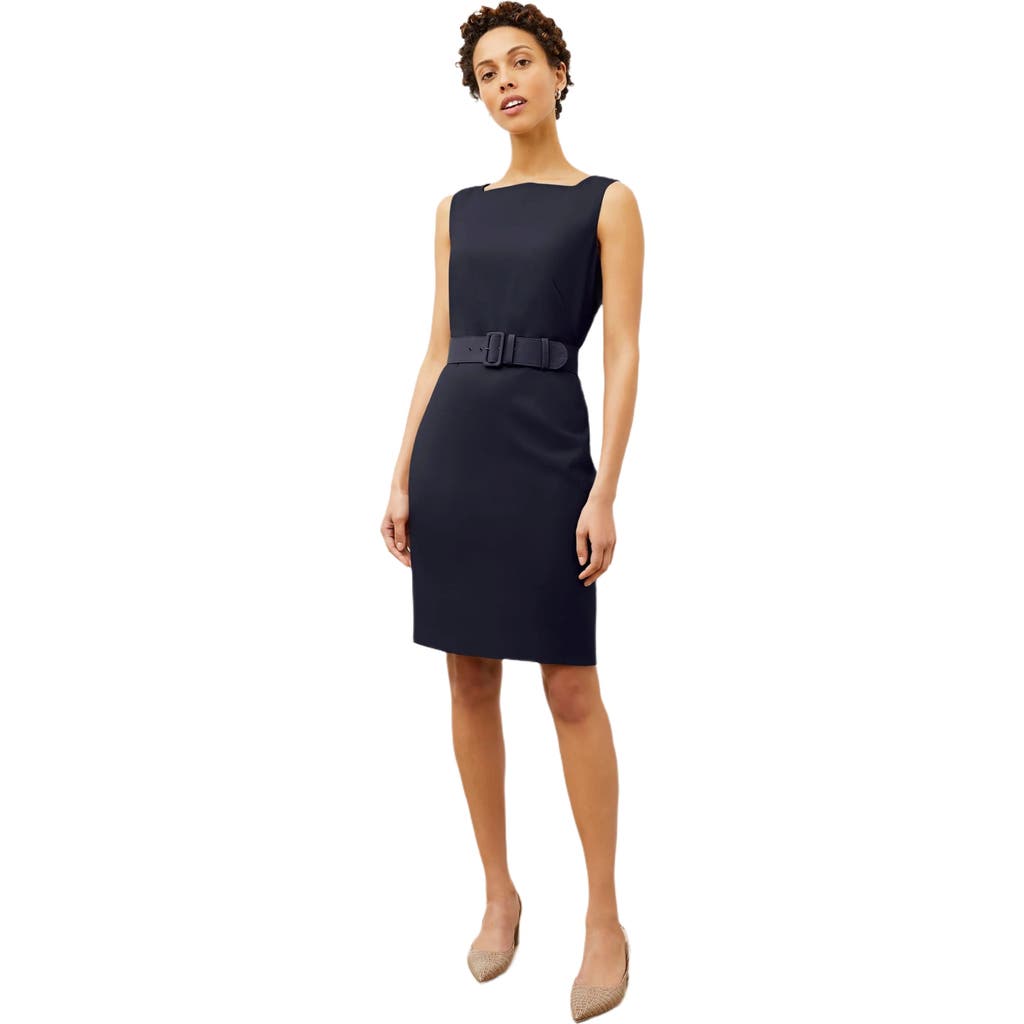 M.m.lafleur Cynthia Italian Wool Twill Dress In Black