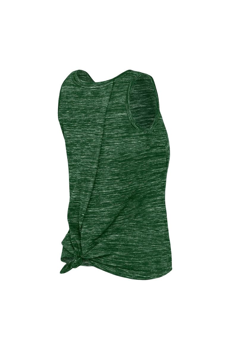 Women's New Era Hunter Green Milwaukee Bucks Space Dye Active Tank Top, Alternate, color, Hunter Green