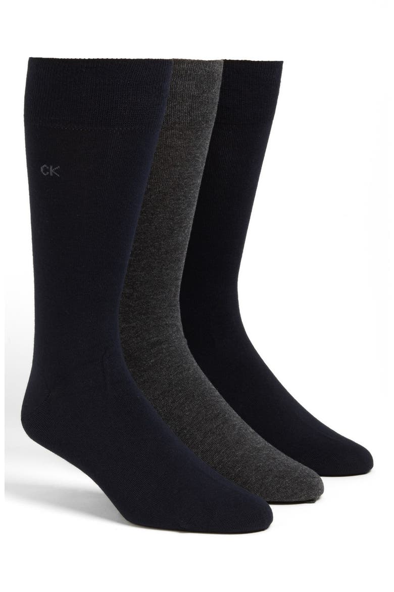 Assorted 3-Pack Socks, Main, color, ASSORTED BLUE