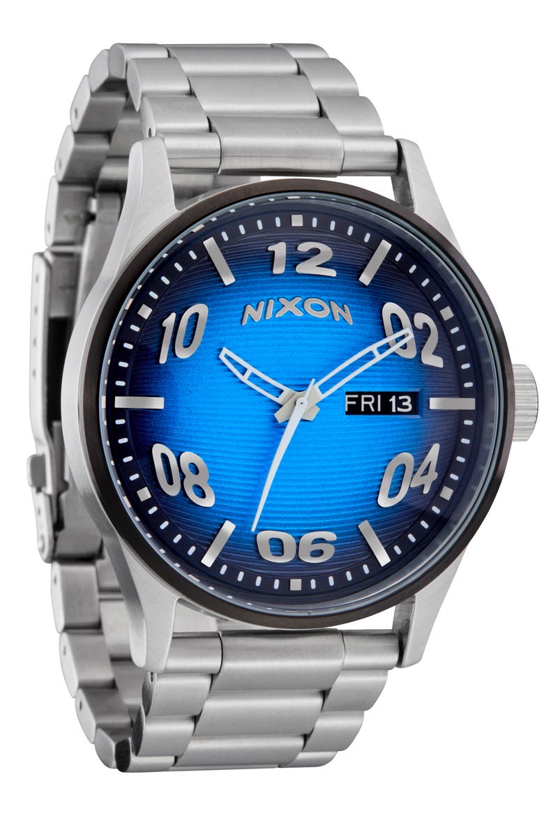 The Sentry Fisheye Bracelet Watch, 42mm, Main, color, FISHEYE / SILVER / POLAR BLUE