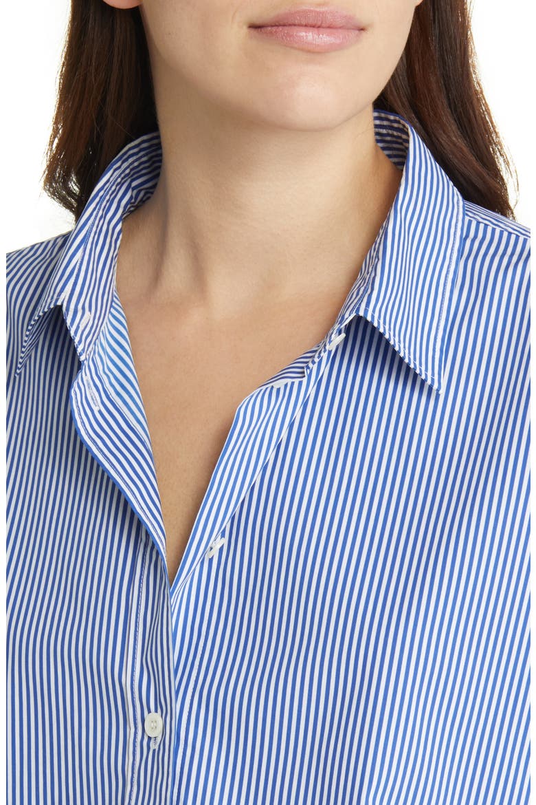 The Oversize Organic Cotton Button-Up Shirt, Alternate, color, ULTRAMARINE MULTI