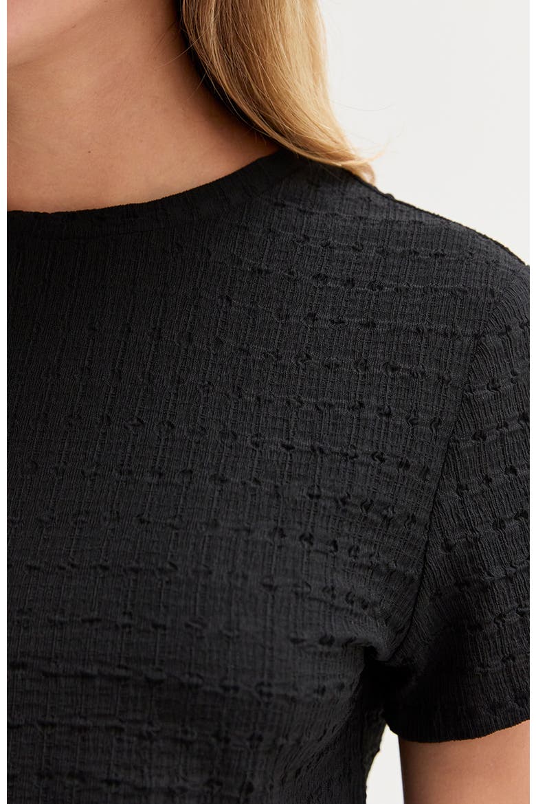 Textured Knit Two Piece Skirt Set, Alternate, color, Black