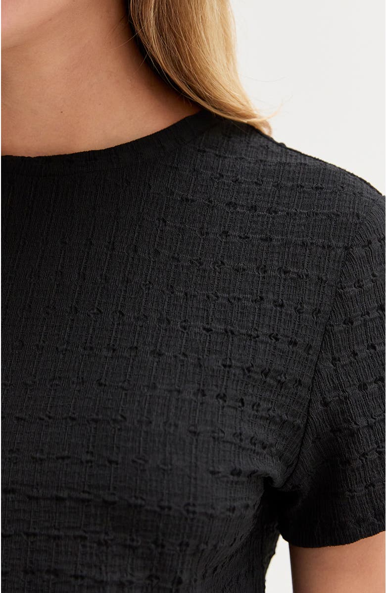 CRESCENT Textured Knit Two Piece Skirt Set, Alternate, color, Black