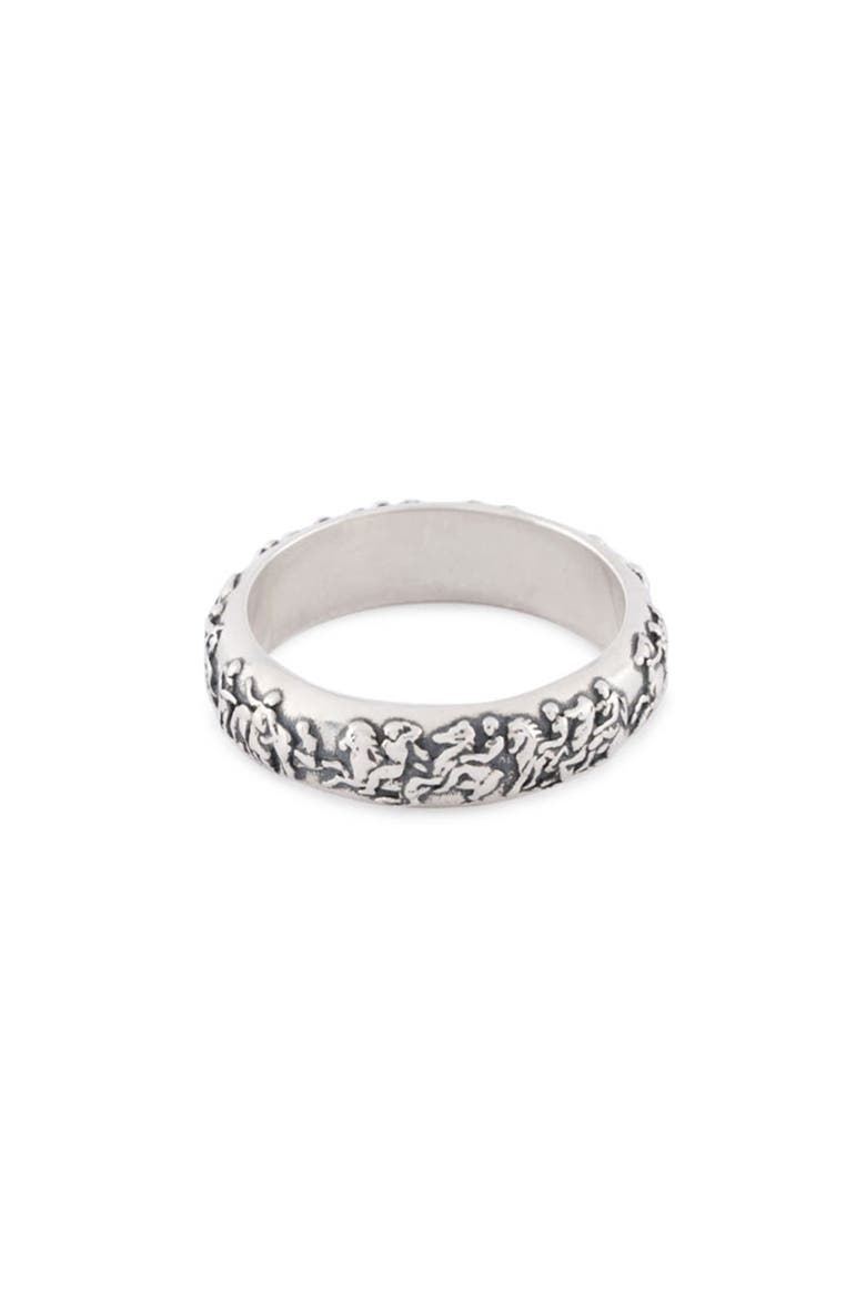 Frieze Band Ring, Main, color, SILVER
