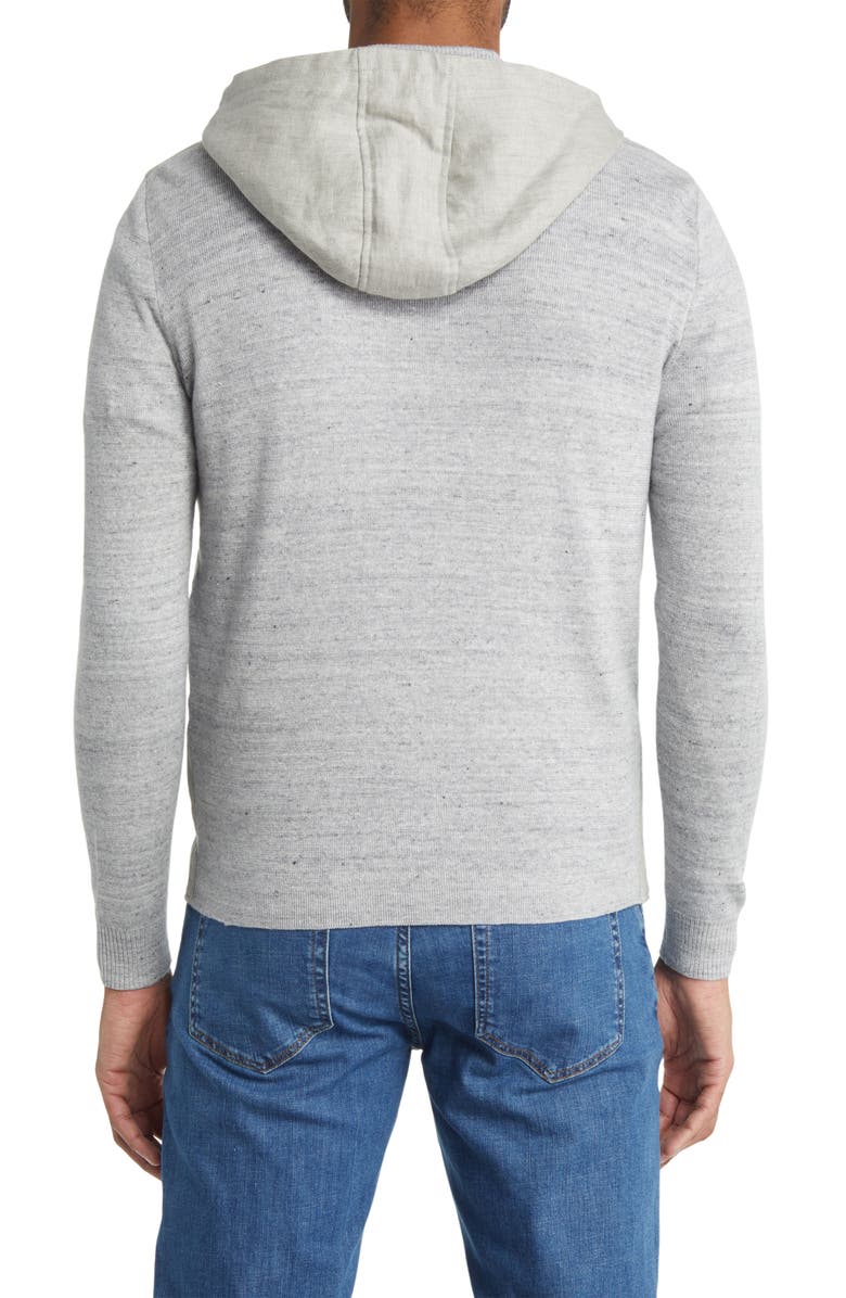 Peter Millar Crown Crafted Journeyman Hooded Wool Blend Bomber Jacket, Alternate, color,