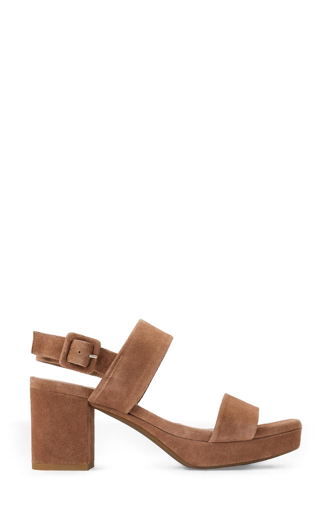 Melly Weatherproof Platform Sandal, Alternate, color, CLAY SUEDE