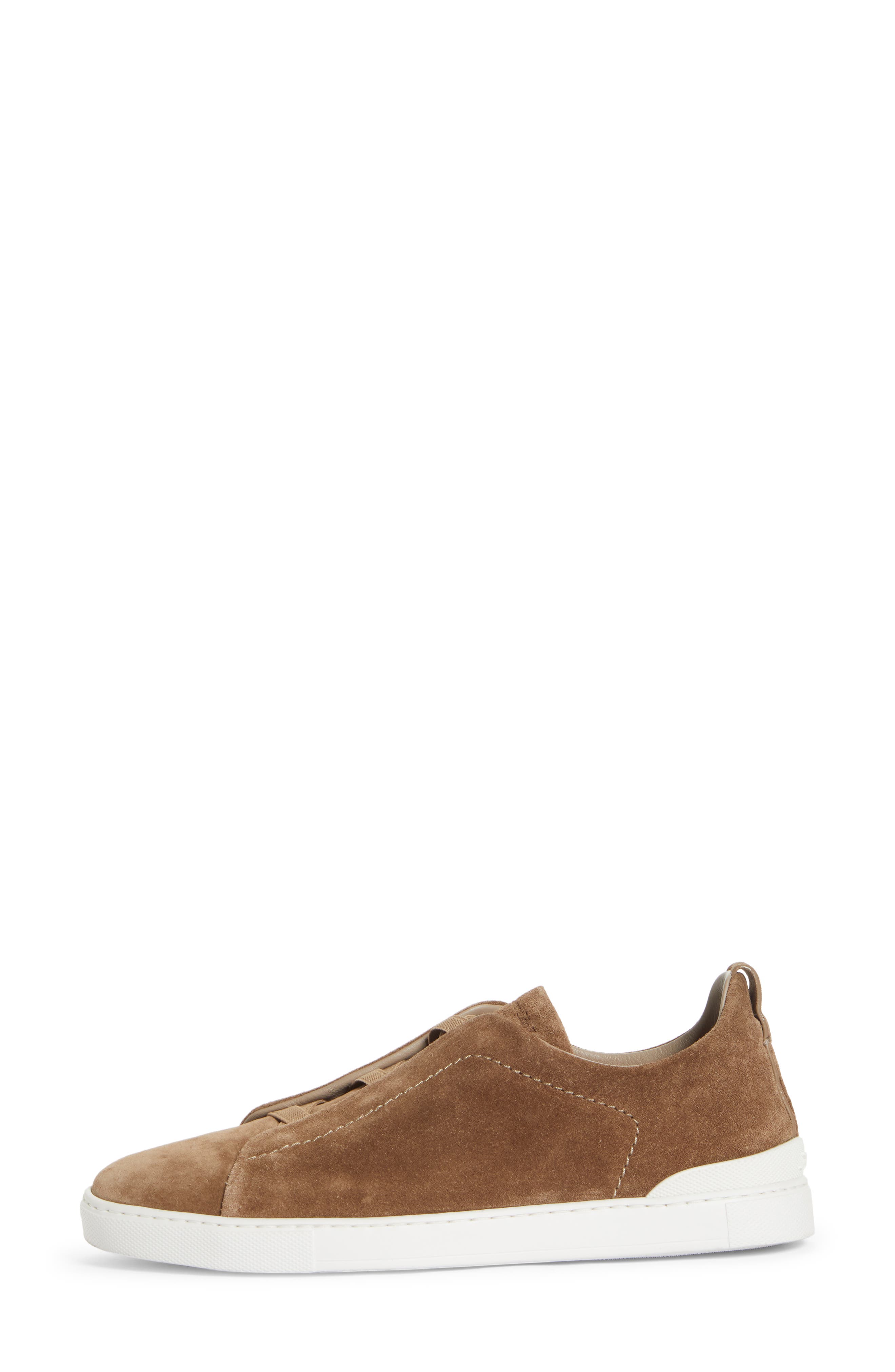 ZEGNA Triple Stitch Suede Slip-On Sneaker, Alternate, color, 