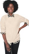 Jessica London Cable Crewneck Sweater